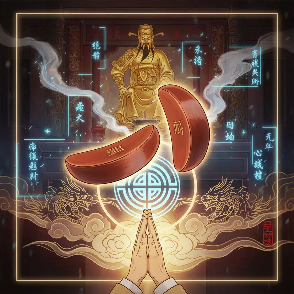 道教問神 - 聖筊