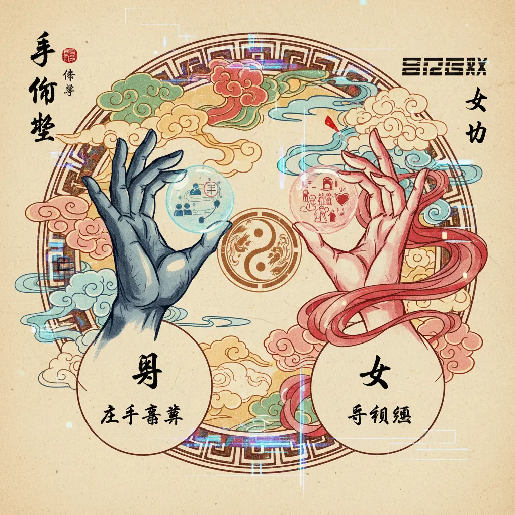 手相學 - 男左女右