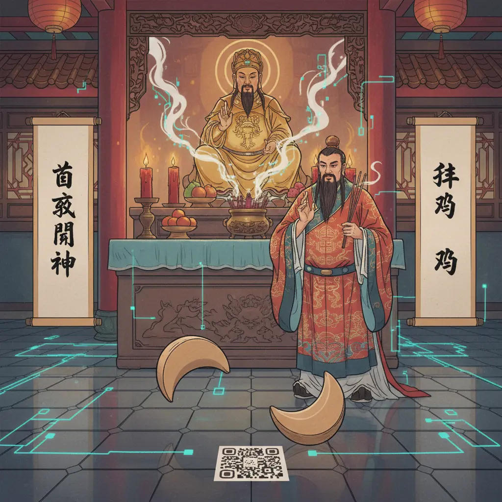 道教問神 - 擲筊