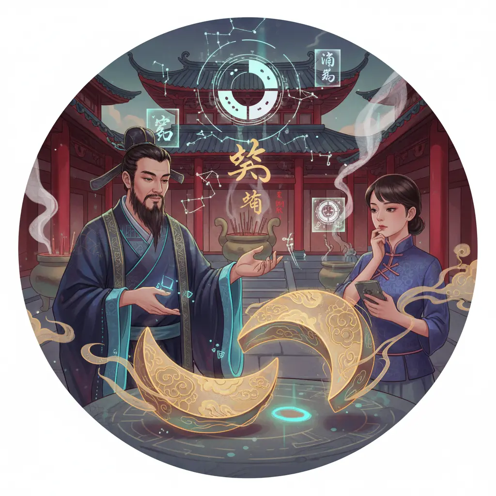 道教問神 - 笑筊